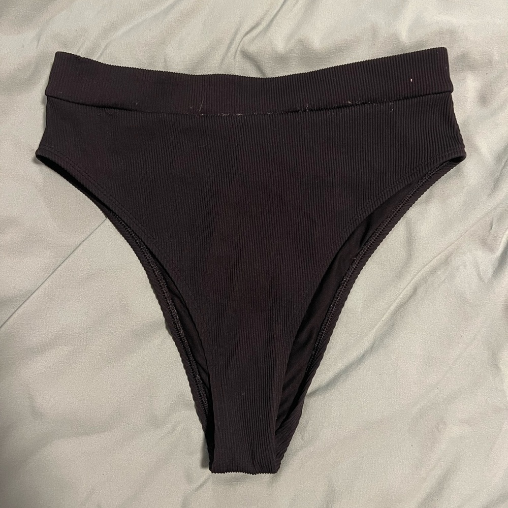 Aerie Black High-Waisted Bikini Bottoms
